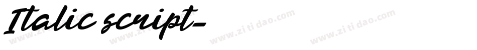 Italic script字体转换